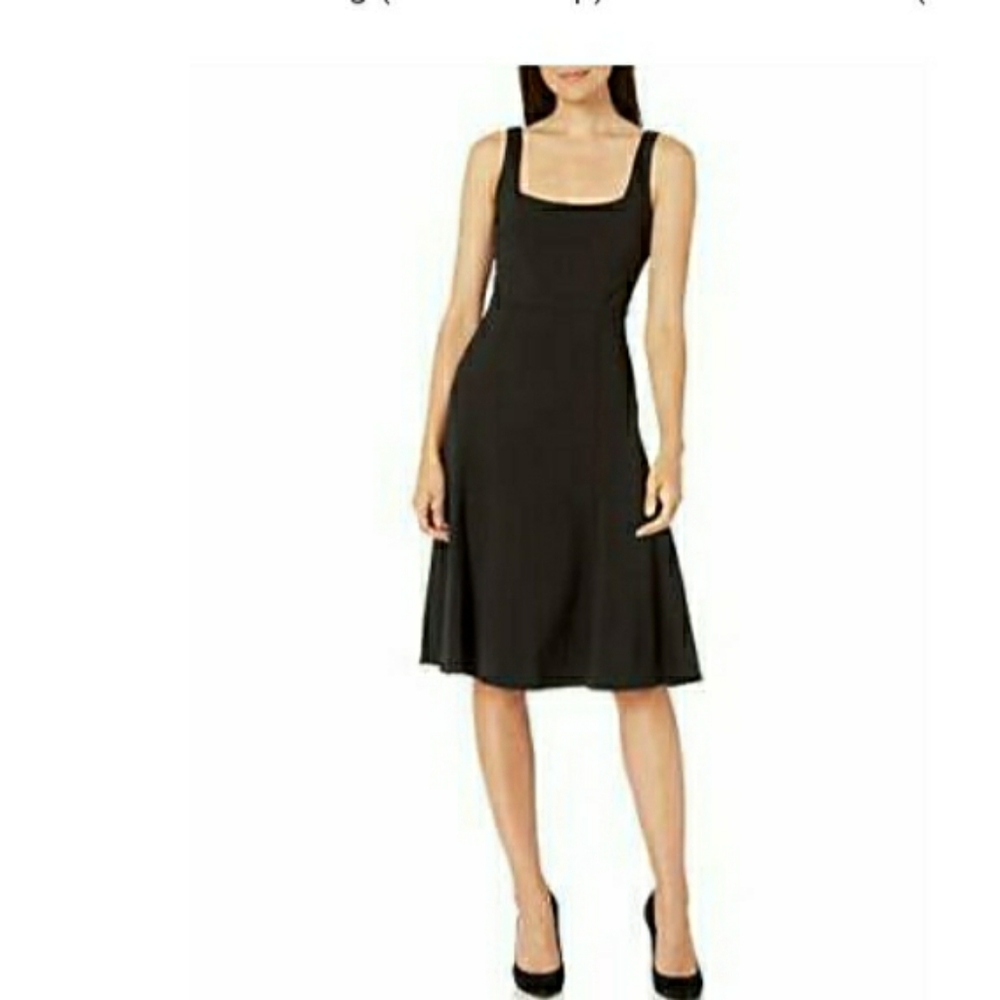 Calvin Klein Sleeveless U-Neck Womens Sheath Dress